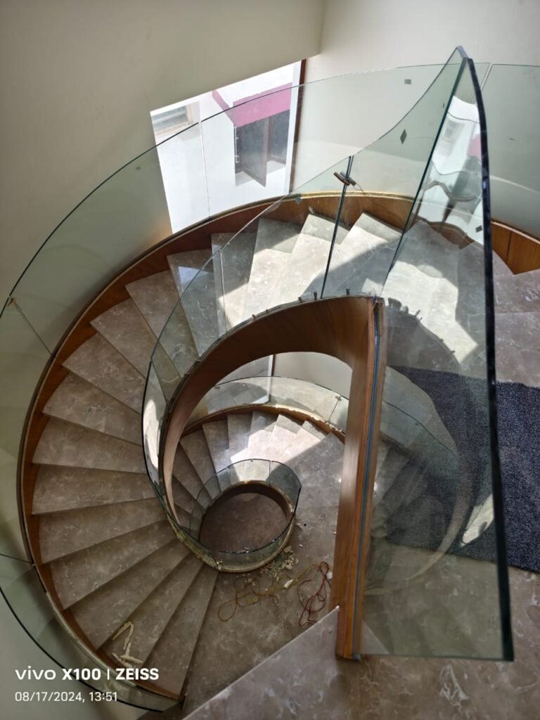 sivasakthiglass curved stairs